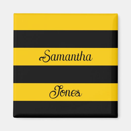 Funny Classic Bumble Bee Stripes Striptester Magnet (Vorne)