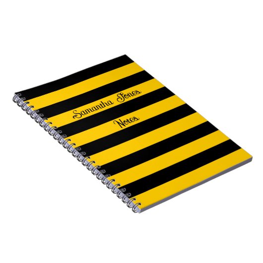 Funny Classic Bumble Bee Stripes Striptester Notizblock (Rechte Seite)