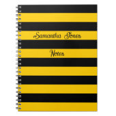Funny Classic Bumble Bee Stripes Striptester Notizblock (Vorderseite)