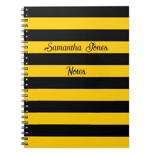 Funny Classic Bumble Bee Stripes Striptester Notizblock (Vorderseite)