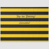 Funny Classic Bumble Bee Stripes Striptester Seidenpapier (Vorderseite)