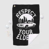 Funny Classic Car Quote Golfhandtuch (Insitu)