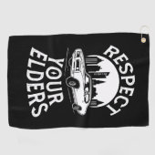 Funny Classic Car Quote Golfhandtuch (Horizontal)