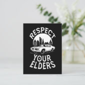 Funny Classic Car Quote Postkarte (Stehend Vorderseite)