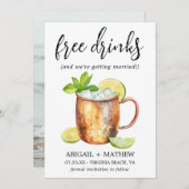 Funny Classic Moskau Mule Cocktail Foto Hochzeit Save The Date (Vorne/Hinten)