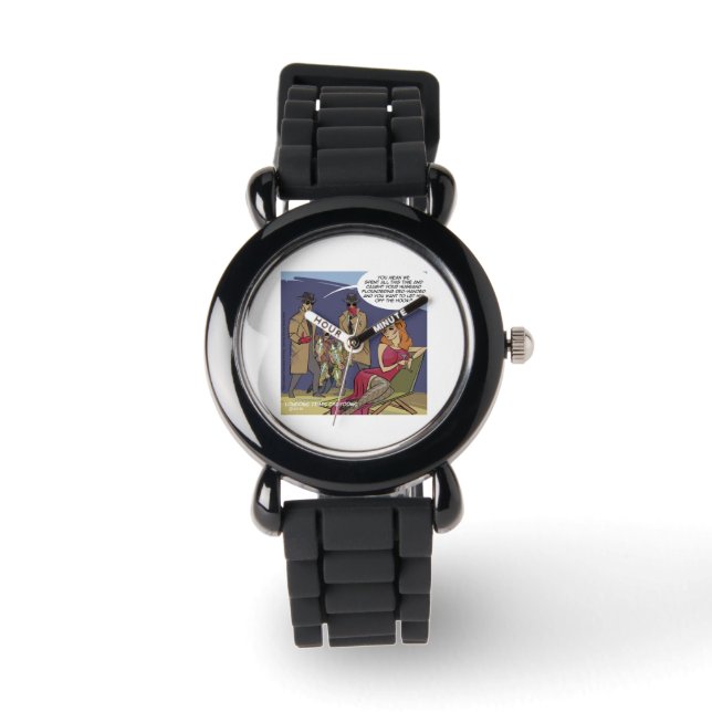 Funny Classic Relationship Cartoon Watch Armbanduhr (Vorderseite)