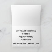 Funny Classic Retro Camper Happy Birthday Karte (Innenseite)