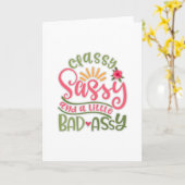 Funny Classy Sassy und ein wenig böse Assy Sassy F Karte (Gelbe Blume)