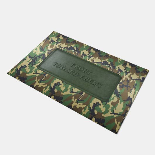 Funny Claymore Mine Fußmatte (Schrägansicht)