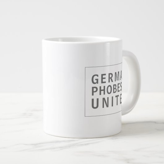 Funny Cleanliness Zitat Germaphobes vereint Jumbo-Tasse (Vorderseite Rechts)