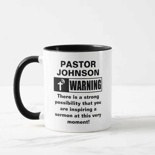 Funny Clergy Pastor Wertschätzung Tasse (Links)