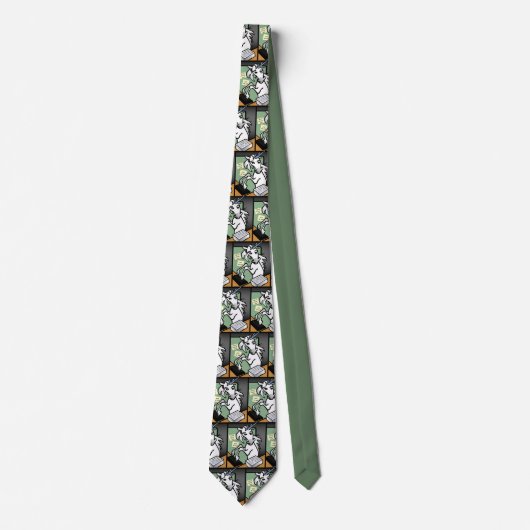 FUNNY CLERICAL UNICORN PATTERN KRAWATTE (Vorderseite)