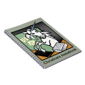 FUNNY CLERICAL UNICORN PERSONALISIERT NOTEBOOK NOTIZBLOCK (Rechte Seite)