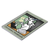 FUNNY CLERICAL UNICORN PERSONALISIERT NOTEBOOK NOTIZBLOCK (Linke Seite)