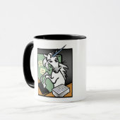 FUNNY CLERICAL UNICORN RINGER TASSE (Vorderseite Links)