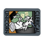 FUNNY CLERICAL UNICORN VERTICAL FOTO MAGNET (Horizontal)