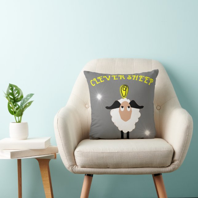Funny Clever Sheep Lightbulle Kissen (Stuhl )
