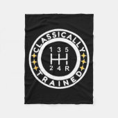 Funny Clically Trained Manual Car Driving Humor  Fleecedecke (Vorderseite)