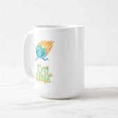 Funny Climate Change Earth "I m Fine" Design Kaffeetasse (Vorderseite Links)