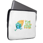 Funny Climate Change Earth "I m Fine" Design Laptopschutzhülle (Vorne Rechts)