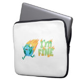 Funny Climate Change Earth "I m Fine" Design Laptopschutzhülle (Vorderseite Links)