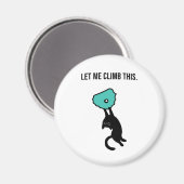 Funny Climbing Cat Catches Climbing Hold Magnet (Vorderseite/Rückseite)