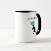 Funny Climbing Cat Catches Climbing Hold Tasse (VorderseiteRechts)