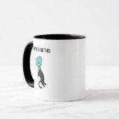 Funny Climbing Cat Catches Climbing Hold Tasse (Vorderseite Links)