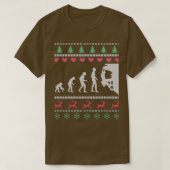 Funny Climbing Evolution Ugi Weihnachtskraut T-Shirt (Design vorne)