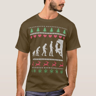 Funny Climbing Evolution Ugi Weihnachtskraut T-Shirt