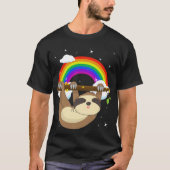 Funny Climbing Sloth LGBT Community Prix T-Shirt (Vorderseite)