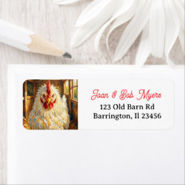 Funny Close Up of Impasto Chicken that looks Mad