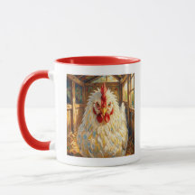 Funny Close Up of Impasto Chicken that looks Mad