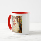 Funny Close Up of Impasto Chicken that looks Mad Tasse (Vorderseite Links)