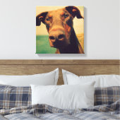 Funny Closeup of a Natural Doberman Dog Leinwanddruck (Insitu (Schlafzimmer))