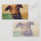 Funny Closeup of a Natural Doberman Dog Visitenkarte (Vorne/Hinten)