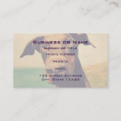 Funny Closeup of a Natural Doberman Dog Visitenkarte (Rückseite)