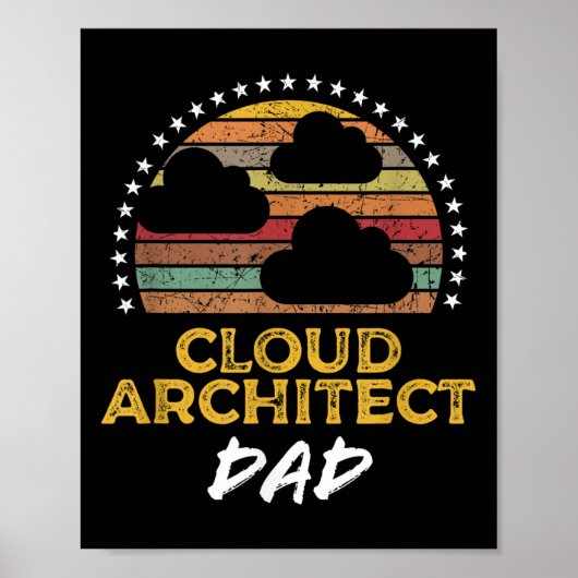 Funny Cloud Architecture Vater, Tech Zitat aus dem Poster (Vorne)
