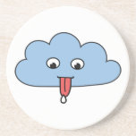 Funny Cloud Sandstein Untersetzer<br><div class="desc">Funny Blue Cloud</div>