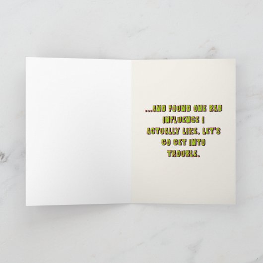 Funny Clover Bad Influence St. Patricks Day Karte (Innenseite)