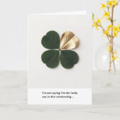Funny Clover Relationship Card – Luxury Karte (Gelbe Blume)