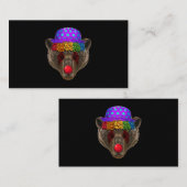 Funny Clown Bären Circus Karneval Kostüm Thema Par Visitenkarte (Vorne/Hinten)