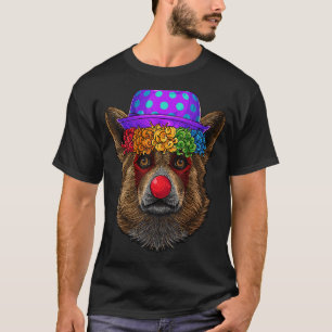 Funny Clown Corgi Circus Karneval Kostüm Dog sie T-Shirt