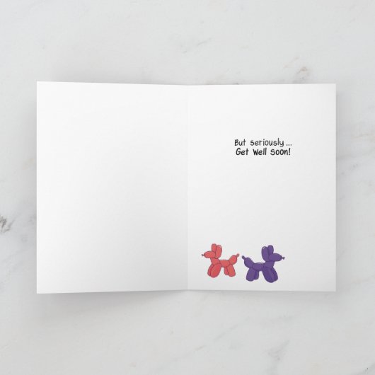 Funny Clown Doctor wird gut Karte (Innenseite)