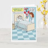 Funny Clown Doctor wird gut Karte (Gelbe Blume)