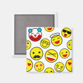 funny clown emojis magnet (Vorderseite/Rückseite)