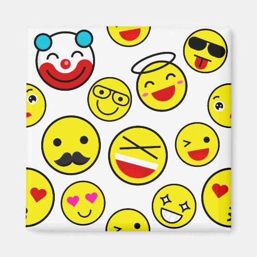 funny clown emojis magnet (Vorne)