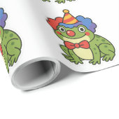Funny Clown Frog Sticker Geschenkpapier (Rolleneckpunkt)