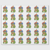 Funny Clown Frog Sticker Geschenkpapier (Flach)