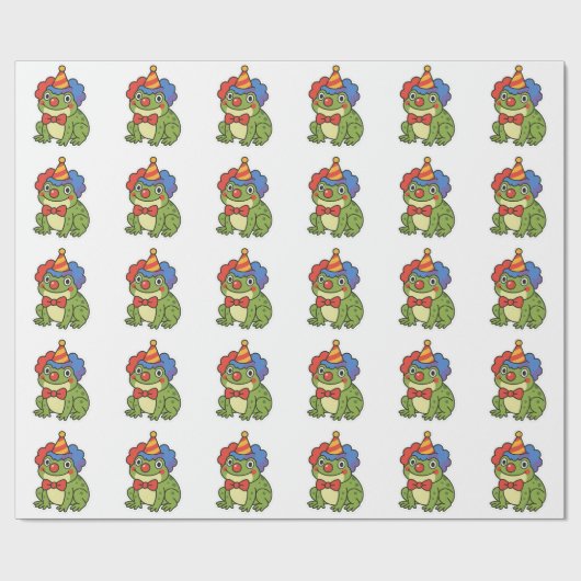 Funny Clown Frog Sticker Geschenkpapier (Flach)